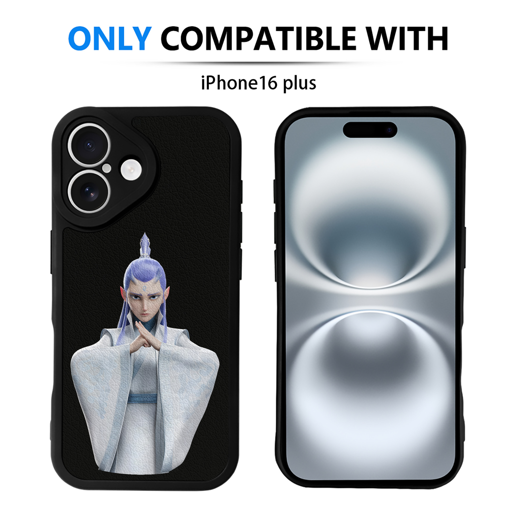 （画像用） Ne Zha 2 ナタ 魔童の大暴れ 【iPhone 16シリーズ対応】シリコンスマホケース（レザー調） 材質：シリコン